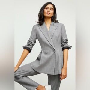 MM Lafleur The Gaia Wool Blend Jacket Sharkskin / Gray SZ 4 NWOT